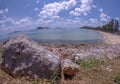 Rocks, beaches and emerald sea at Sairee Beach, Chumphon Province