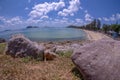 Rocks, beaches and emerald sea at Sairee Beach, Chumphon Province