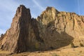 Rocks in a beautifully beautiful desert canyon. Smith Rock State Park National Park. Oregon State Royalty Free Stock Photo