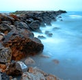 Rocks and blue sea