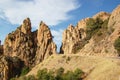 Rocks of Calanche de Piana in Corsica Royalty Free Stock Photo