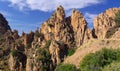 Rocks of Calanche de Piana in Corsica Royalty Free Stock Photo