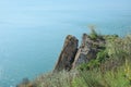 Rocks in Cape Kaliakra with Sea View in Bulgarian Landmark