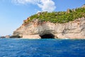 Rocks and caves along south coast of Turkey Royalty Free Stock Photo