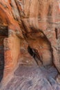 Rocks caves in Nabatean city of Petra Jordan