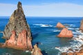 Rocks and cliffs at Cabo sao Lorencio Madeira Portugal