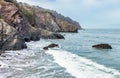 The Rocks and Cliffs of China Beach, San Francisco, California, USA Royalty Free Stock Photo