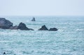 The Rocks and Cliffs of China Beach, San Francisco, California, USA Royalty Free Stock Photo