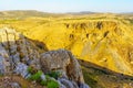 Rocks and the cliffs of Mount Nitai, in mount Arbel Royalty Free Stock Photo