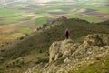 Rocks for climbing and Pancorbo viewpoint. Area of mountains and plateau of Burgos