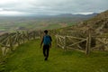 Rocks for climbing and Pancorbo viewpoint. Area of mountains and plateau of Burgos