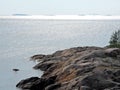 The rocks on the coast and silver sea, Suomenlinna, Helsinki