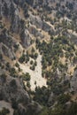 Rocks collapse at Imbros Gorge in Crete. Greece Royalty Free Stock Photo