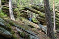 Rocks consisting of horizontal layers