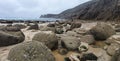 Rocks on cornall beach near lands end