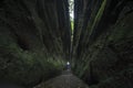 Rocks cracks corridor Royalty Free Stock Photo