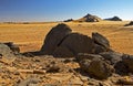 Rocks in desert landscape