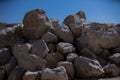 Rocks in the desert for mining activity