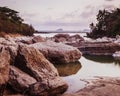 Rocks at the end of the estuary