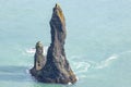 Rocks Fingers Troll. Iceland. Waves of the Atlantic ocean Royalty Free Stock Photo