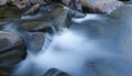 Rocks and flowing stream