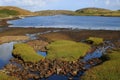 Rocky foreshore of lake