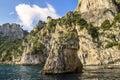 Rocks formation on the coast of Capri Island, Italy Royalty Free Stock Photo