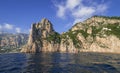 Rocks formation on the coast of Capri Island, Italy Royalty Free Stock Photo