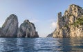 Rocks formation on the coast of Capri Island, Italy Royalty Free Stock Photo