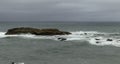 Rocks formations with birds on the Pacific Ocean