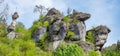 rocks in the franconian switzerland mountains