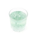 Rocks glass of lemonade isolated Royalty Free Stock Photo