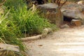 Rocks, grass and pathway Royalty Free Stock Photo