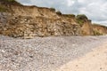 Rocks and gravel on Omaha Beach Normandy France Royalty Free Stock Photo