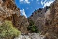Rocks of Imbros gorge. Crete. Greece. Royalty Free Stock Photo