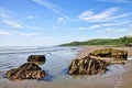 Rocks at Killantringan Bay, Dumfries and Galloway Royalty Free Stock Photo