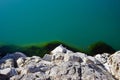 Rocks and the lake