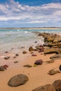 Rocks Leading To The Sea Royalty Free Stock Photo