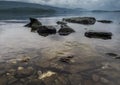 Rocks in a lock on isle of Skye Scotland Royalty Free Stock Photo