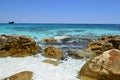 Rocks on Marble Beach Royalty Free Stock Photo