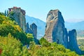 Rocks in Meteora and Rousanou nunnery