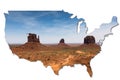 Rocks in monument valley navajo tribal park, Arizona, USA Royalty Free Stock Photo