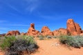 Rocks named Seven Sisters, Valley of Fire State Park, USA