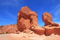 Rocks named Seven Sisters, Valley of Fire State Park, USA