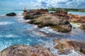 Rocks near Ahtopol village and lighthouse, Bulgaria Royalty Free Stock Photo