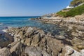 Rocks near Platis Gialos Beach at Mykonos, Greece