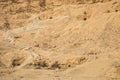 The rocks near the temple of Queen Hatshepsut on the west bank of the Nile near the Valley of the Kings in Luxor, Egypt Royalty Free Stock Photo