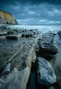 Rocks Next to the Cliffs at Nash Point Royalty Free Stock Photo