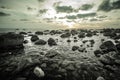 Rocks in Ocean, Connecticut Royalty Free Stock Photo