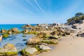 Rocks in Orri beach Royalty Free Stock Photo
